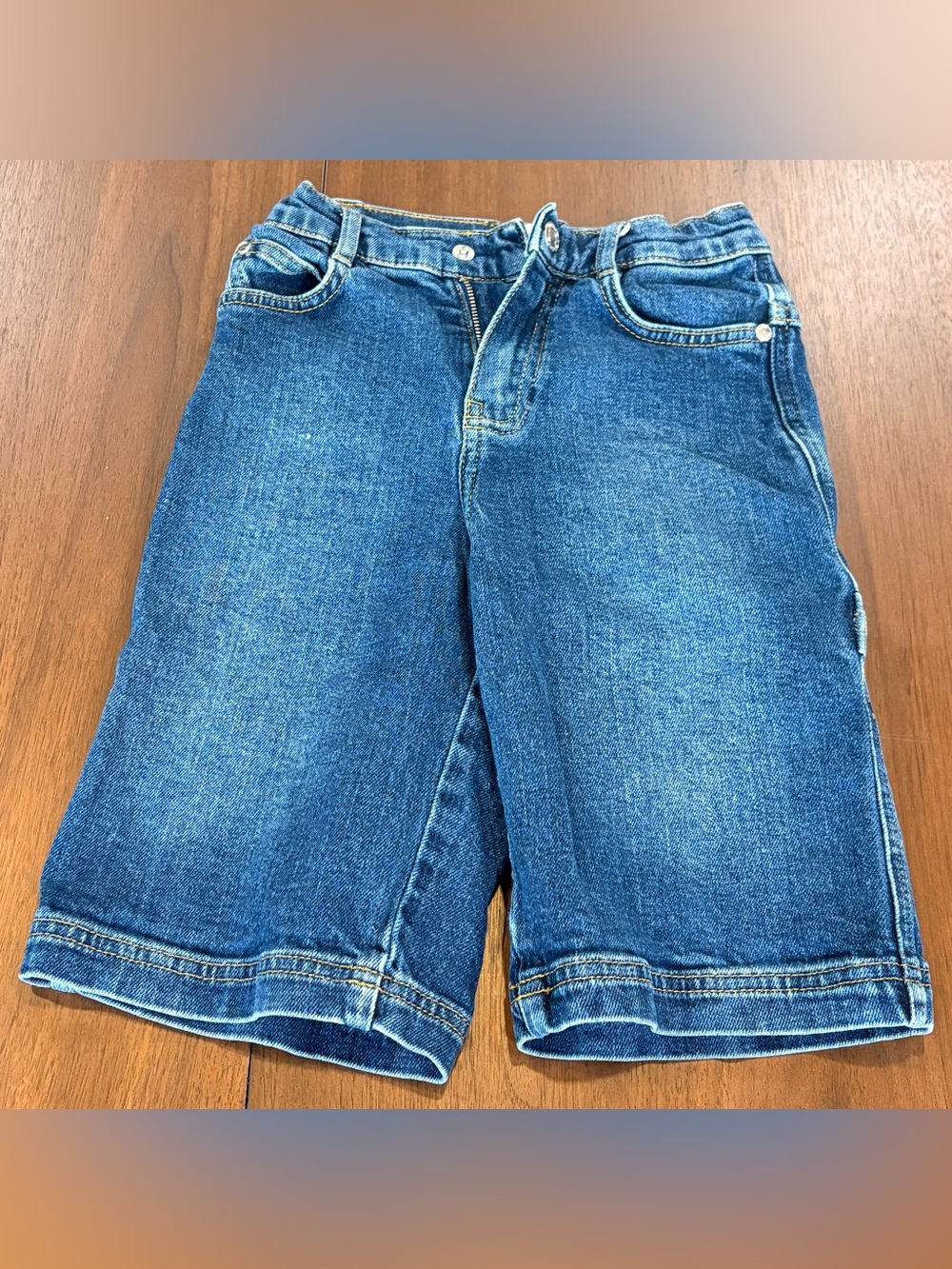 Marc Jacobs Blue Denim Shorts with Contrast Stitching